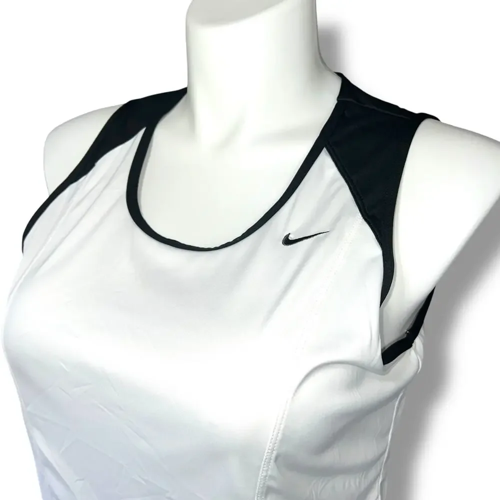 Nike Performance Womens Athletic Tank Top Pullover Sleeveless White Black XL